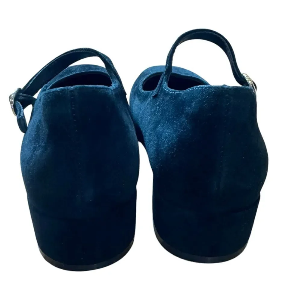 Revolve Jeffrey Campbell Suede Velvet Leather Mary Jane